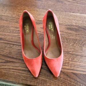 Coach - orange-salmon heels